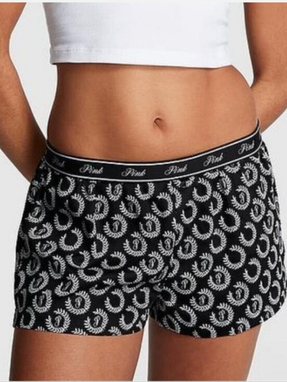 Victoria's secret pink tencel boxy pajama shorts XXL BLACK